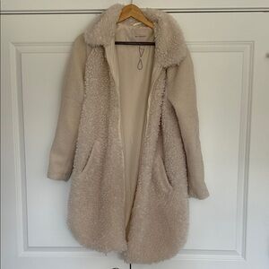 Elegant Cream Teddy Jacket for Women